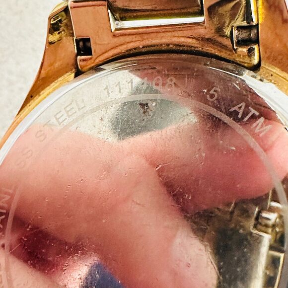 Michael Kors Watch Womens 40mm Crystal Bezel Gold Tone Blake New Battery - Picture 12 of 15